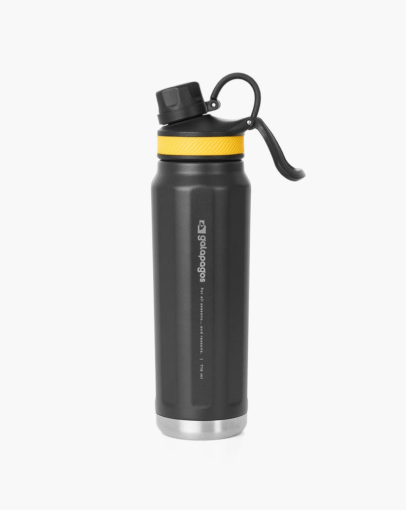Galapagos® - Garrafa Térmica Cascade Preta e Amarela - 710ml