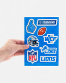 Cartela de Adesivo NFL