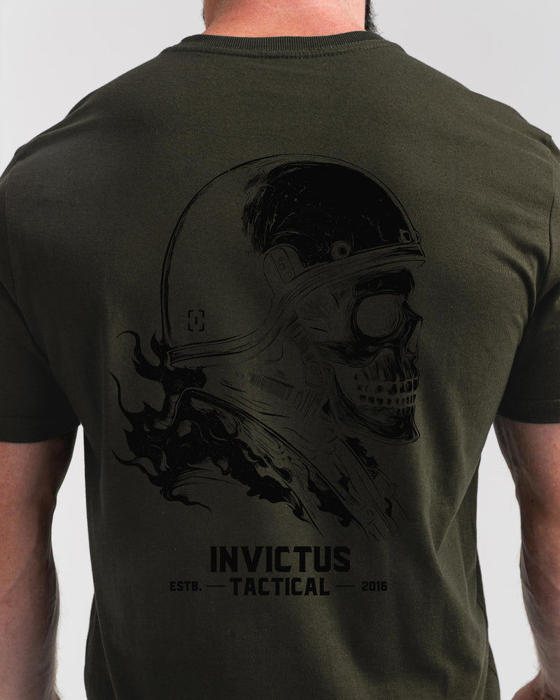 Camiseta Concept Flaming Skull - Verde