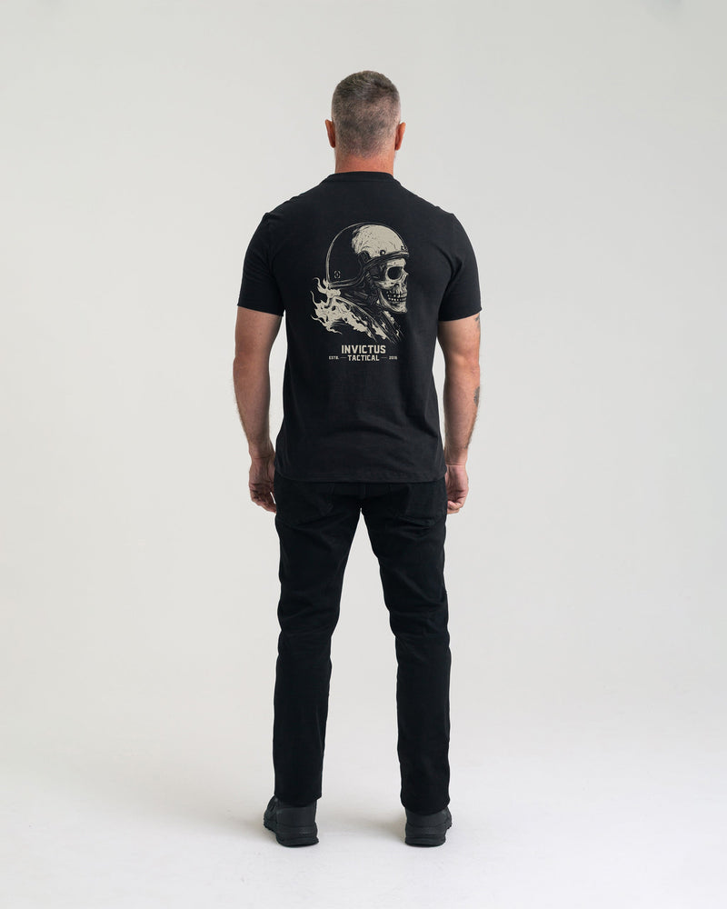Camiseta Concept Flaming Skull - Preto