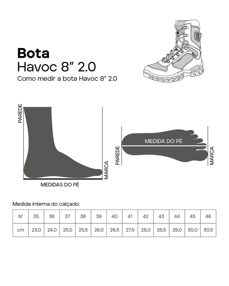 Bota Havoc 8" 2.0 - Preta