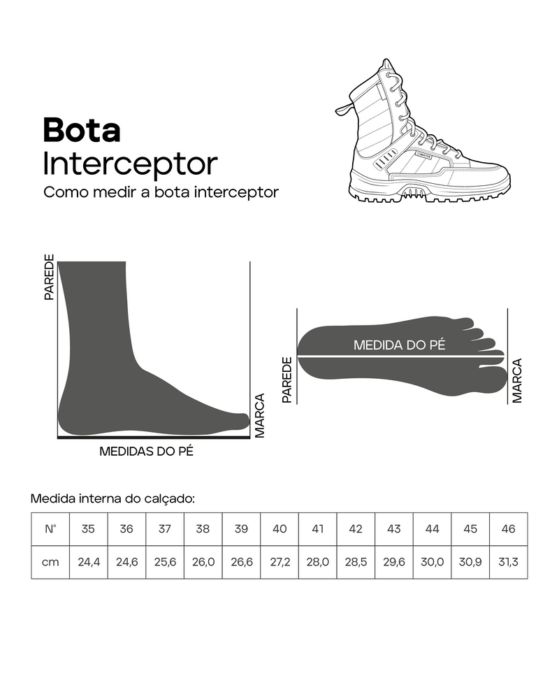 Bota Tática Interceptor - Tan
