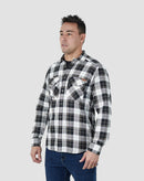 Camisa Lumberjack Summer Manga Longa - Preto/Branco/Caqui