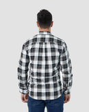 Camisa Lumberjack Summer Manga Longa - Preto/Branco/Caqui