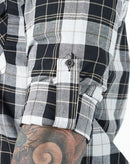 Camisa Lumberjack Summer Manga Longa - Preto/Branco/Caqui
