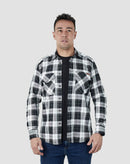 Camisa Lumberjack Summer Manga Longa - Preto/Branco/Verde
