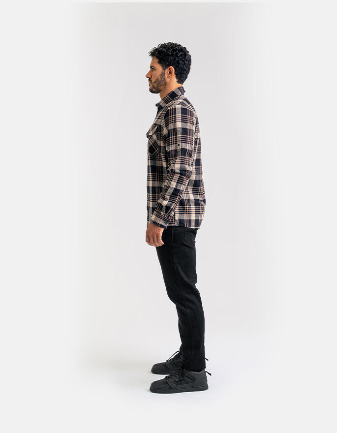 Camisa Lumberjack Relief - Caqui