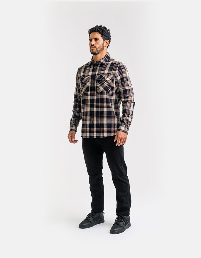 Camisa Lumberjack Relief - Caqui