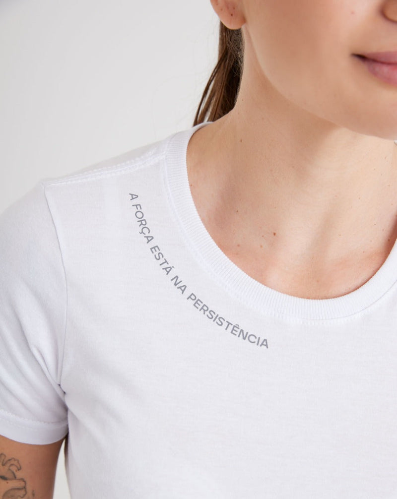 Camiseta Concept Feminina Força - Branco