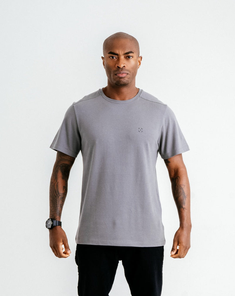 Camiseta Piquet Comfort - Cinza