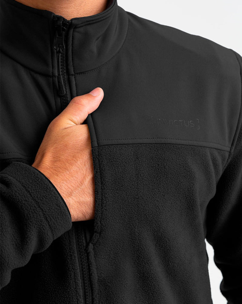 Jaqueta Fleece Snow - Preta