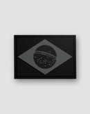 Patch Bandeira do Brasil - Preto e Cinza